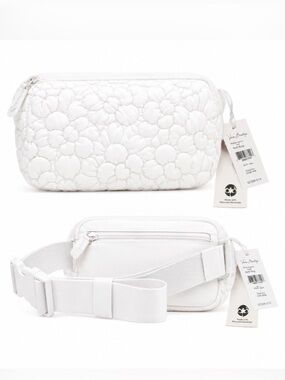 Wildfox White Quilted Puffer Belt Bag Fanny Pack Sling Bag
